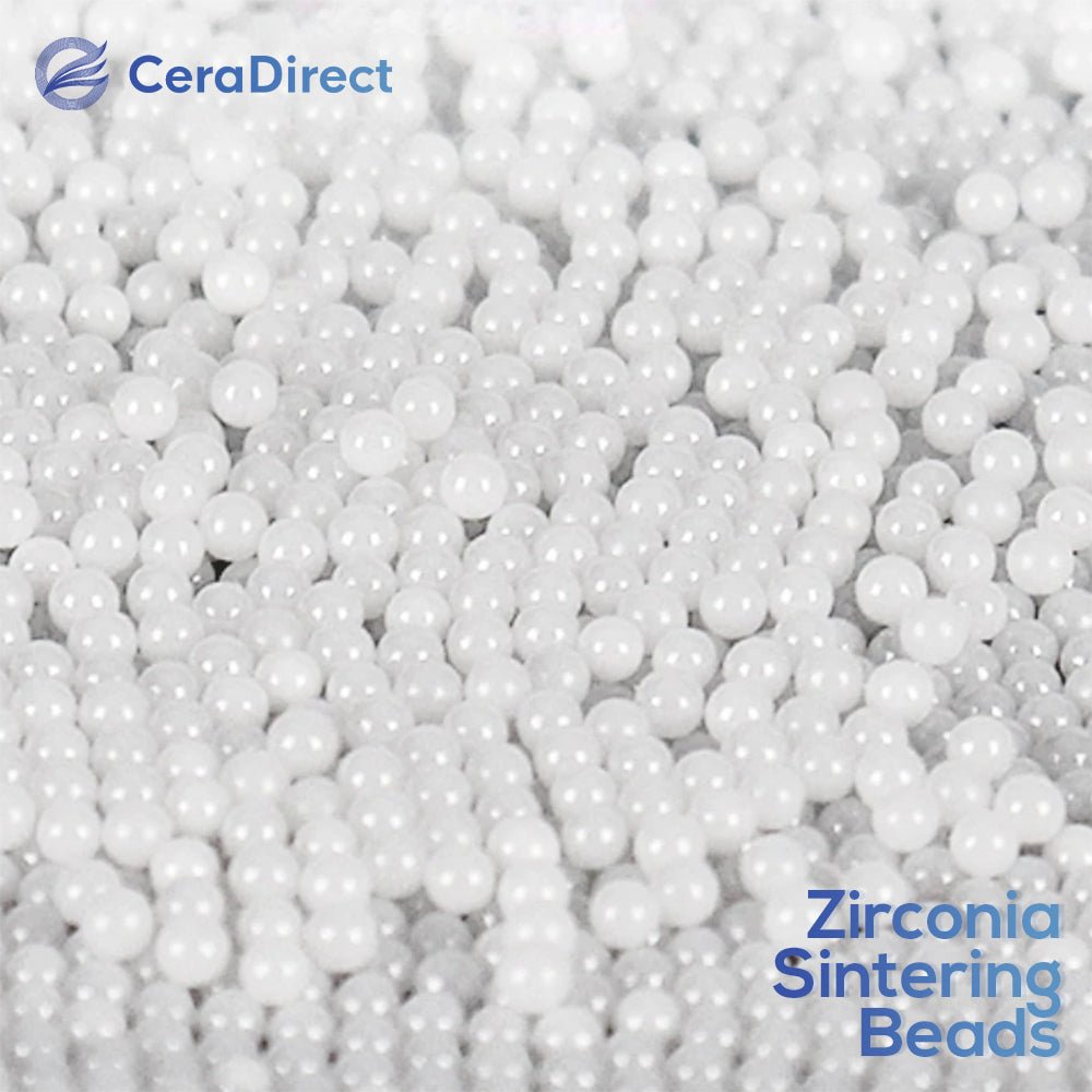 Round Crucible&Zirconia Sintering Beads (1kg) - CeraDirect