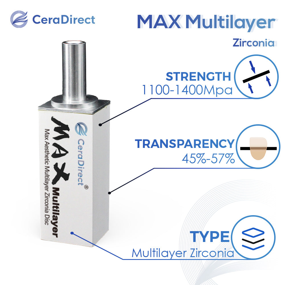 Disco de zircônia MAX-Multilayer Sirona System