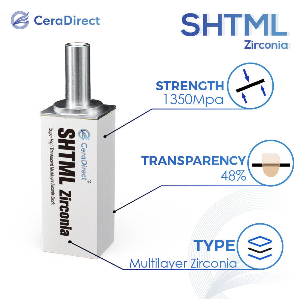 SHT+Multilayer - Bloco de Zircônia Multilayer Sirona System